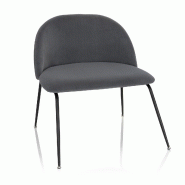 Fauteuil de lounge VELVO Velours gris hjh OFFICE - gris multi-matériau 645054