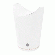 Gobelet à frites av/fermeture carton 660 ml 8,5x18cm blanc - par 1000