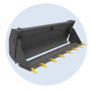 Godet 4 en 1 polyvalent et robuste conçu pour les travaux d'opération de chargement, de préhension de roche