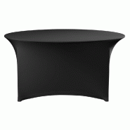 HENDI Housse de table rond, 817407, Noir, ⌀1800x(H)760mm - noir 814468