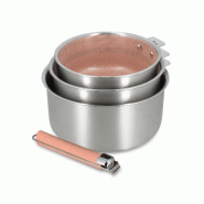 Menastyl - Lot 3 casseroles aglae 16/18/20cm en inox rose avec poignée - 3256391059364 Menastyl - Lot 3 casseroles aglae 16/18/20cm en inox rose avec poignée - 3256391059364
