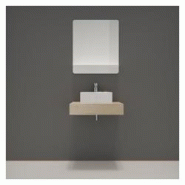 MOB-IN Meuble de Salle de Bain WILL - Plan épais 60 cm + Equerres + Vasque + Miroir - marron 3760232698051 MOB-IN Meuble de Salle de Bain WILL - Plan épais 60 cm + Equerres + Vasque + Miroir - marron 3760232698051