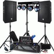 Pack Sono BM SONIC Ampli 2000W, Enceintes Passives 2x700W, Pieds, Table de Mixage, Portiques 8 Lumières Xperformer+Clé 32G - 3666638036315