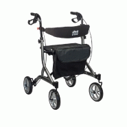 Rollator 4 roues pliable ultralight  argent