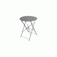Table pliante Java en métal, diamètre 60 x hauteur 71 cm, Anthracite, FORNOR - 8422172249360 Table pliante Java en métal, diamètre 60 x hauteur 71 cm, Anthracite, FORNOR - 8422172249360
