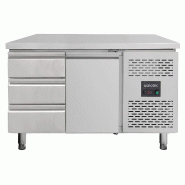 Vaiotec Comptoir réfrigéré 1 porte et 3 tiroirs à gauche, température de -2 °C à +8 °C - 12031