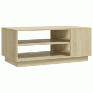 VidaXL Table basse chêne sonoma 102x55x43 cm bois d'ingénierie Modèle Signature Design - 810283XL