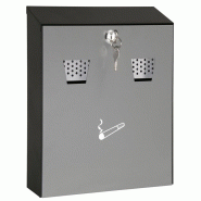 WEDO Cendrier mural compact, 3,1L, en tôle d'acier, noir/gris - 4003801794488