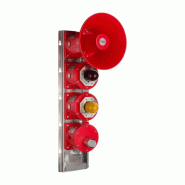 Avertisseur combiné ATEX SB150-X en GRP - Sirène et feux à éclats - Réf. : EXT0010