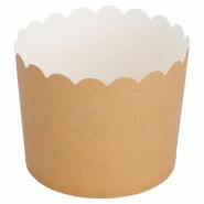 Caissette muffin carton kraft Ø6x5,5cm - par 100