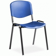 Chaise de réunion plastique bleu