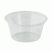 Ecolomique - 125 Pcs - Pot plastique PET transparent - 60 ml, Diam: 6,2 cm, Hauteur: 3,2 cm - ECO209POPET2 - transparent plastique ECO209POPET2