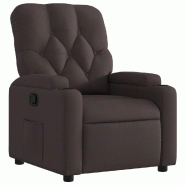 Fauteuil inclinable Marron foncé Tissu Modèle Lermontel - 372484