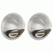 Grilles d'aération 2 pcs Argent 100 mm - 8721359365757