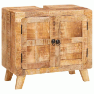 Helloshop26 - Armoire de salle de bain moderne rangement efficace 60 x 33 x 55 cm en bois marron 02_0058083 - 3000240393020