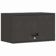 Helloshop26 - Armoire murale design moderne garage 60 x 33 x 35 cm avec rangement sécurisé et finition épurée en acier noir 02_0052853 - noir Bois
