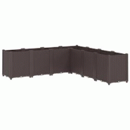 Helloshop26 - Jardinière bac lit surélevé plantes fleurs terrasse jardin 160 x 160 x 53 cm polypropylène marron 02_0037457 - 3000217817375 Helloshop26 - Jardinière bac lit surélevé plantes fleurs terrasse jardin 160 x 160 x 53 cm polypropylène marron 02_0037457 - 3000217817375