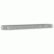 Helloshop26 - Jardinière bac lit surélevé plantes fleurs terrasse jardin de jardin acier enduit de poudre argenté Argent 02_0039697 - 3000218542153 Helloshop26 - Jardinière bac lit surélevé plantes fleurs terrasse jardin de jardin acier enduit de poudre argenté Argent 02_0039697 - 3000218542153