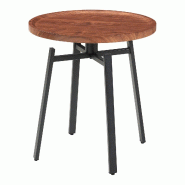 Helloshop26 - Table d'appoint 54 x 50 cm acier MDF marron 03_0010929 - marron Bois manufacturé 3000225488321