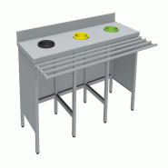 ITALCONCEPT L2G Meuble De Tri Inox 304, Sans Porte, Avec, 900 x 1800 x 600mm - 3616350138453