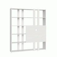 Itamoby Bibliothèque Ouverte Kato H Avec Panneau Meuble Tv En Frêne Blanc - blanc VE6HKT2FL4FCP-BF