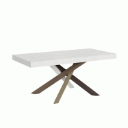 Itamoby Table Extensible 90X180/440 Cm Volantis Structure Frêne Blanc 4/C - blanc VE180TAV4C440-BF