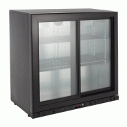 Matériel HORECA Frigo bar 2 portes LED portes coulissantes 197L - noir LG-198S