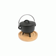 Mini cocotte en fonte 3 pieds Ø 110 mm + support bois - Gastroland - fonte 3701666008153