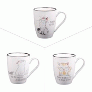 Mug Funny Cat 34 cl x3 - Décoré Rond Porcelaine Table Passion 12.5x8.9 cm - multicolore porcelaine 3106232313035 Mug Funny Cat 34 cl x3 - Décoré Rond Porcelaine Table Passion 12.5x8.9 cm - multicolore porcelaine 3106232313035