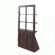 Porte décorative en bois avec étagères L 85 x P 20 x H 180cm