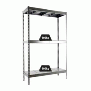 PROREGAL Étagère pour charges lourdes METAL BEAST THREE | HxLxP 200x180x45cm | Charge du compartiment 600kg | Galvanisé - argenté métal PR_RS16-13 PROREGAL Étagère pour charges lourdes METAL BEAST THREE | HxLxP 200x180x45cm | Charge du compartiment 600kg | Galvanisé - argenté métal PR_RS16-13