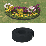 Vidaxl bordures de jardin 5 pcs noir 10 m 15 cm polyéthylène 3155447