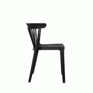 Windson - Chaise empilable en polypropylène noir