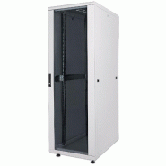 Baie réseau 19 pouces MHT204 avec porte vitrée - 22U - 800 (P) x 600 (L) x 1144 (H) - assemblée - gris - Bravour® Baie réseau 19 pouces MHT204 avec porte vitrée - 22U - 800 (P) x 600 (L) x 1144 (H) - assemblée - gris - Bravour®