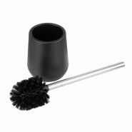 Brosse et support WC en acier et ABS noir_0