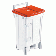 Collecteur à pédale 90L avec porte Gilac - Rouge_0