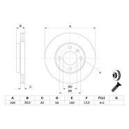 Disque de frein Bosch 0986478017 - boîte de 2 disques - ventilé intérieur - côté avant - 4 trous Disque de frein Bosch 0986478017 - boîte de 2 disques - ventilé intérieur - côté avant - 4 trous