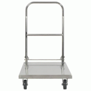 Gogarden Chariot à plateforme Argenté 82x53x86 cm Acier inoxydable - 8719883571676