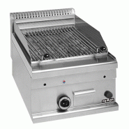 Grill charcoal grille pierre lavique a gaz pour poisson minima 600 MBM - PGPL46P