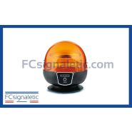 Gyrophare à led orange autonome embase magnétique LEDWORK LWK0409