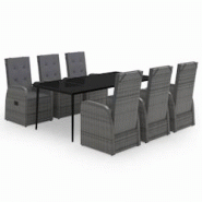 Helloshop26 - Ensemble de salle à manger de jardin meuble extérieur avec coussins 7 pièces gris 02_0014171 - 3000131271536 Helloshop26 - Ensemble de salle à manger de jardin meuble extérieur avec coussins 7 pièces gris 02_0014171 - 3000131271536