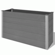 Helloshop26 - Jardinière lit surélevé plantes fleurs jardin WPC 150 x 50 x 91 cm gris 02_0001241 - 3000076111539 Helloshop26 - Jardinière lit surélevé plantes fleurs jardin WPC 150 x 50 x 91 cm gris 02_0001241 - 3000076111539