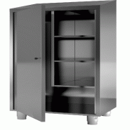 ITALCONCEPT L2G Armoire Balais Inox 304 1 Porte, Toit, 2140 x 600 x 400mm - 3616350003119