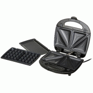 Machine à sandwich 3 en 1 Camry CR 3024 - 1000W - 3 jeux d'assiettes - noir 5908256834880