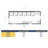 Module sanitaire 20 pieds 6x Douches