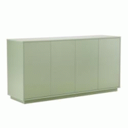 Oviala Business Buffet 4 portes moderne rectangulaire L160 cm vert - vert Bois massif 113809 Oviala Business Buffet 4 portes moderne rectangulaire L160 cm vert - vert Bois massif 113809