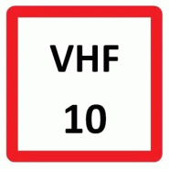 Panneau B11b - Obligation d'utiliser le canal VHF indiqué - fluvial