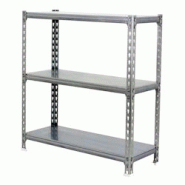 PROREGAL Étagère pour charges lourdes BABY METAL SHARK | HxLxP 90x110x50cm | Charge du compartiment 200kg | Galvanisé - gris métal PR_RS139-125 PROREGAL Étagère pour charges lourdes BABY METAL SHARK | HxLxP 90x110x50cm | Charge du compartiment 200kg | Galvanisé - gris métal PR_RS139-125