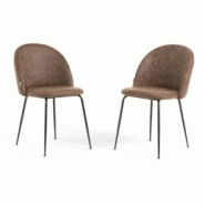 RATTATAN Lot de 2 chaises d’intérieur en similicuir, pieds en métal, design élégant pour cuisine, salle à manger, bar et restaurant – Sara †RATTATAN Lot de 2 chaises d’intérieur en similicuir, pieds en métal, design élégant pour cuisine, salle à manger, bar et restaurant – Sara â€