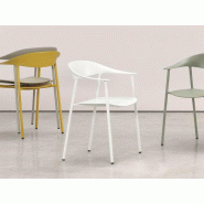 Lot de 2 chaises polyvalentes Arum en polypropylène et métal Lot de 2 chaises polyvalentes Arum en polypropylène et métal